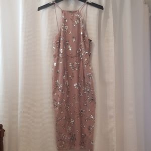 NWOT Embellished Pink Pencil ASOS Dress